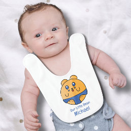 Cute Funny Cartoon Animal Red Blue Yellow Modern Baby Bib