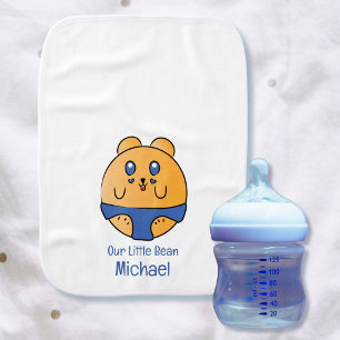Cute Funny Cartoon Animal Red Blue Yellow Modern Baby Burp Cloth