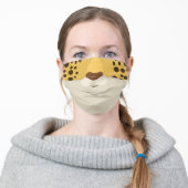 Cute Funny Cartoon Cheetah Leopard Animal Adult Cloth Face Mask (Worn)