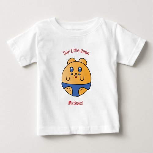 Cute Funny Cartoon Hamster White Red Yellow Modern Baby T_Shirt