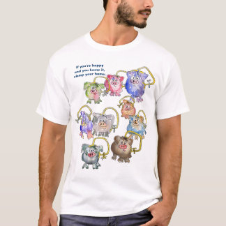 Cute Funny Cartoon Pigs Custom Tshirt