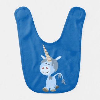 Cute Funny Cartoon Unicorn Baby Bib