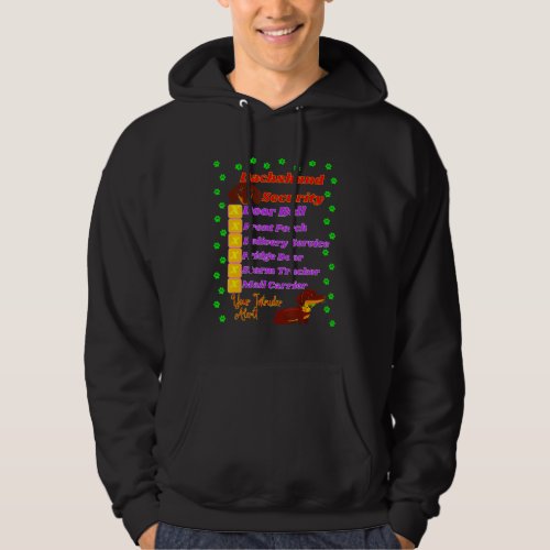 Cute Funny Casual Dachshund Security Dog Lover Hoodie