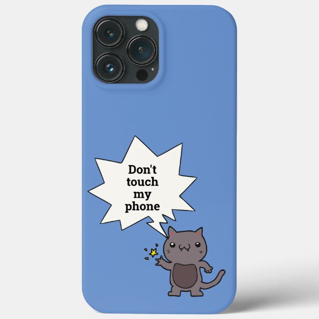 Cute Funny Cat Don't Touch My Phone  Case-Mate iPhone Case (Back)