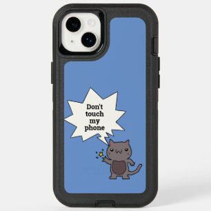 Cute Funny Cat Don't Touch My Phone OtterBox iPhone 14 Plus Case