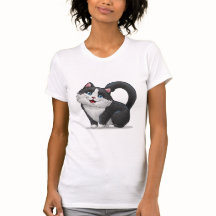Cute Funny Cat Lover Heart Shape