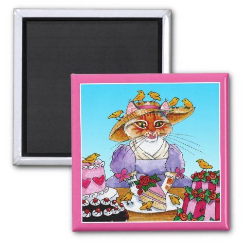 Cute funny cat Marie Antoinette magnet