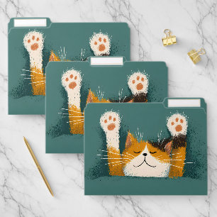 Cute Funny Cat Nap File Folder