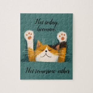 Cute Funny Cat Nap Jigsaw Puzzle