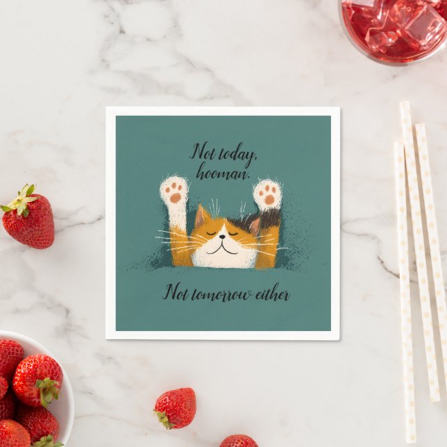 Cute Funny Cat Nap Napkins (Insitu)
