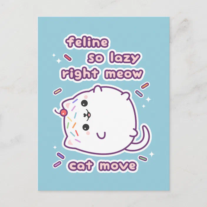 Cat Lover Postcard Feline Lover Postcard Kawaii Cat Postcard Cute Cat I Am a Mess Postcard