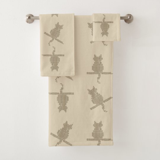 Cute Funny Cats Bath Towel Set