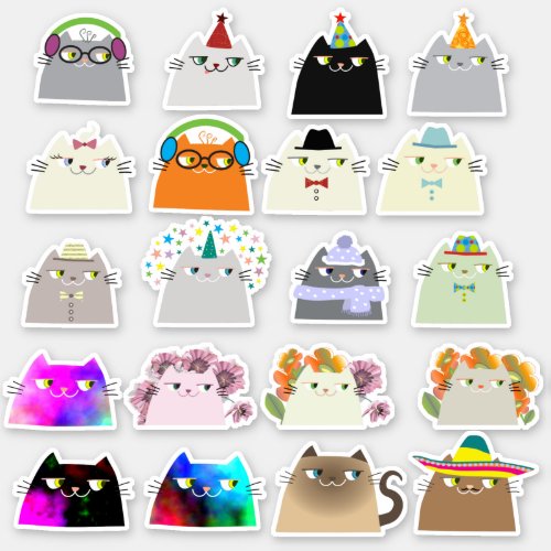 Cute Funny Cats Sticker