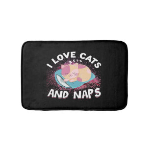 Cute funny Cats with Quote Cat-Lover Bath Mat