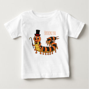 Cute funny centipede cartoon illustration baby T-Shirt