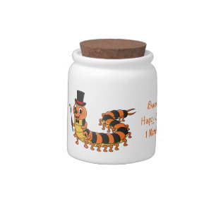 Cute funny centipede cartoon illustration candy jar
