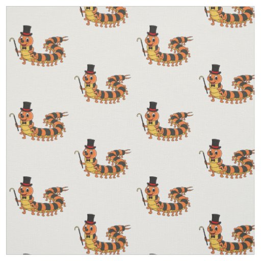 Cute funny centipede cartoon illustration fabric