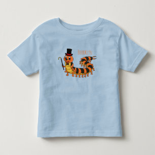 Cute funny centipede cartoon illustration toddler t-shirt