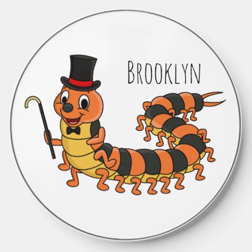 Cute funny centipede cartoon illustration wireless charger 