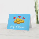 Cute Funny Chicken Nuggets Hugs & Kisses Card