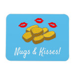 Cute Funny Chicken Nuggets Hugs & Kisses Magnet