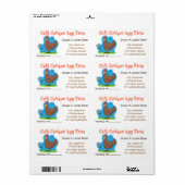 Cute funny chicken rustic cartoon egg carton label | Zazzle