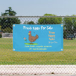 Cute funny chickens cartoon eggs for sale sign