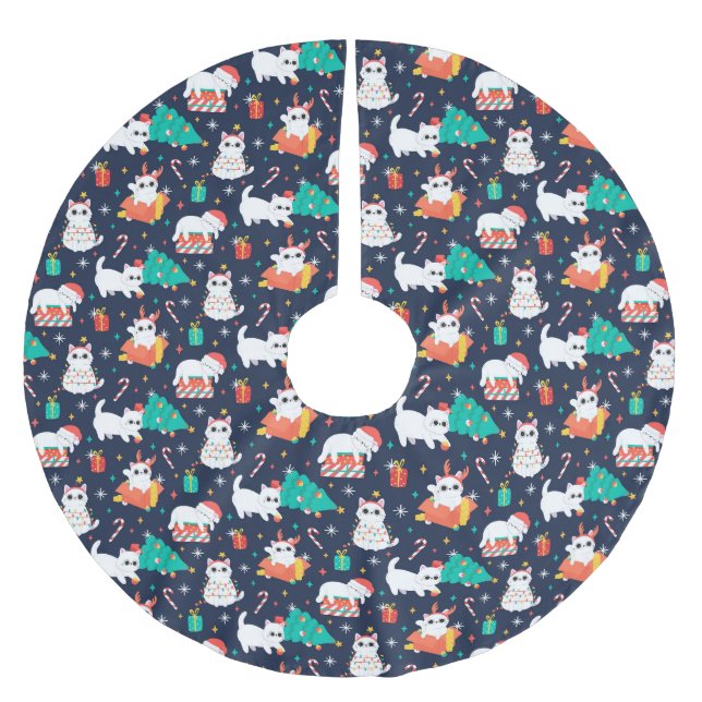 Cute/Funny Christmas Brushed Polyester Tree Skirt (Front)