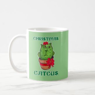 Cute Funny Christmas Catcus Holiday Cacti Art