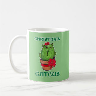 Cute Funny Christmas Catcus Holiday Cacti Art Coffee Mug