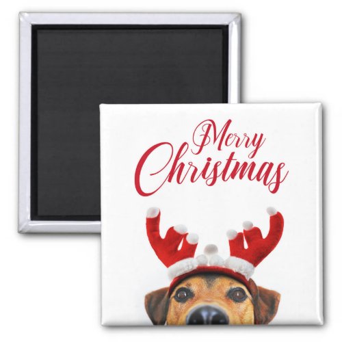 Cute Funny Christmas Dog Reindeer Antler Headband Magnet