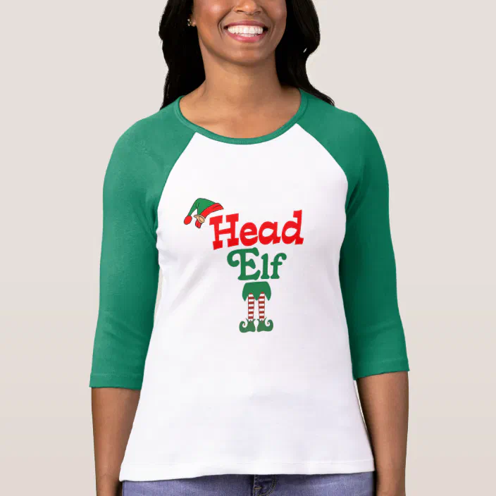 Womens Merry Christmas T Shirt Elf T-Shirt Santa Hat Vintage Gift Tee Very Merry