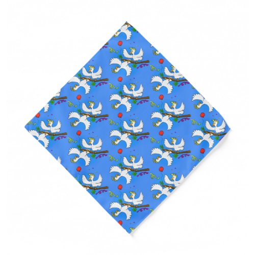 Cute funny cockatoo birds cartoon  bandana