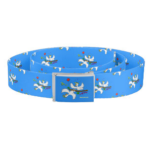 Cute funny cockatoo birds cartoon belt