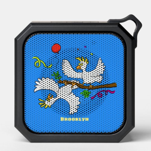 Cute funny cockatoo birds cartoon bluetooth speaker