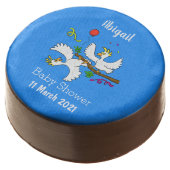 Cute funny cockatoo birds cartoon chocolate covered oreo (Angled)