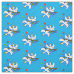 Cute funny cockatoo birds cartoon fabric