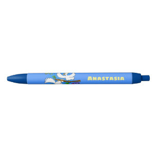Cute funny cockatoo birds cartoon pen