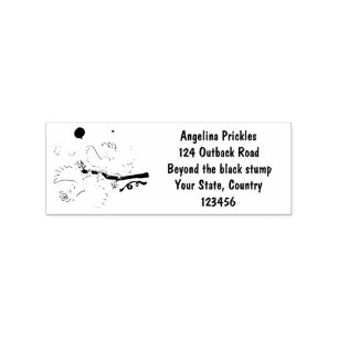 Cute funny cockatoo birds cartoon rubber stamp