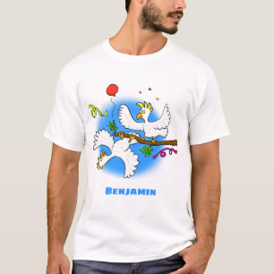 Cute funny cockatoo birds cartoon T-Shirt