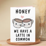 Cute Funny Coffee Cup Spouse Happy Birthday Thank You Card<br><div class="desc">Looking for a unique way to express your love and humor to your romantic partner? Our funny coffee cup greeting card is the perfect choice for your husband or wife on his or her birthday! Customize it by adding your own personal message. Design features two cute coffee cups holding hands....</div>