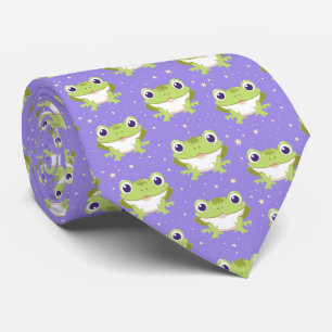 Cute Funny Colorful Frog Neck Tie