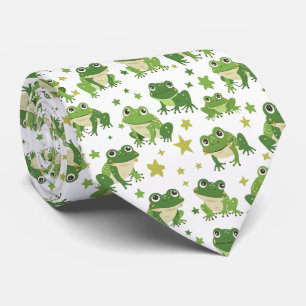 Cute Funny Colorful Frog Neck Tie