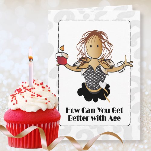 Cute Funny Complimentary Sweet Cartoon Birthday Card