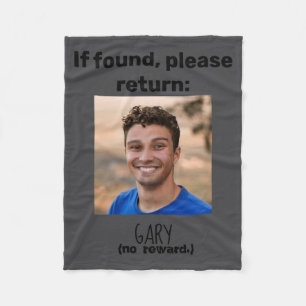 Cute Funny Couples Photo If Lost Please Return To Fleece Blanket