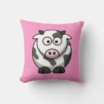 Cute Funny Cow Throw Pillow at Zazzle