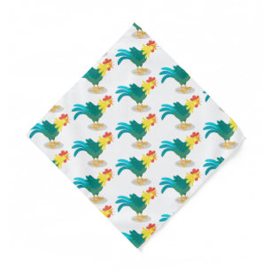 Cute funny crowing rooster cartoon illustration bandana