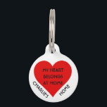 Cute Funny Custom Personalized Name  Pet ID Tag<br><div class="desc">Charlie or Bella will enjoy wearing this cute (and handsome) personalized (with their name) pet id tag -- put it on them and see what they think! Any design questions they may have, just send an email to charmdesignstudio@rcn.com and we'll be delighted to assist. All kidding aside, you want your...</div>