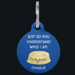 Cute Funny Custom Personalized Name Pet ID Tag<br><div class="desc">Charlie will enjoy wearing this cute (and handsome) personalized (with his name) pet id tag -- put it on him and see what he thinks! Any design questions he may have, just send an email to charmdesignstudio@rcn.com and we'll be delighted to assist. All kidding aside, you want your loved ones...</div>