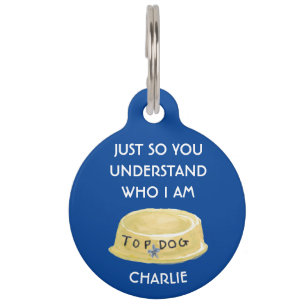 Cute Funny Custom Personalized Name Pet ID Tag